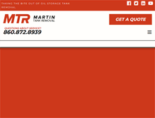 Tablet Screenshot of martintankremoval.com